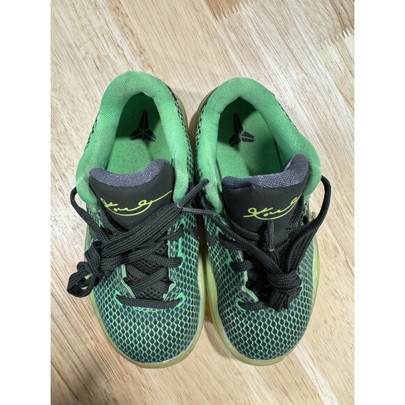 Nike Kobe 10 Vino Green Low Top Sneakers Lace Up 726069 333 Toddler Size 9C - Picture 3 of 8